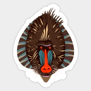 Mandrill baboon Sticker